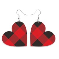 Cute Heart Shape Pu Leather Women's Drop Earrings 1 Pair main image 3