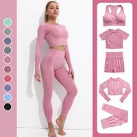 Casual Sports Solid Color Round Neck Tracksuit T-shirt Leggings main image 3