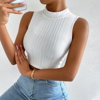 Women's Vest Tank Tops Backless Fashion Solid Color main image 3