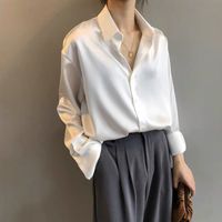 Women's Blouse Long Sleeve Blouses Casual Solid Color main image 1