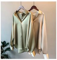 Women's Blouse Long Sleeve Blouses Casual Solid Color main image 3
