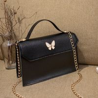 Women's Small Pu Leather Butterfly Fashion Square Flip Cover Crossbody Bag sku image 1