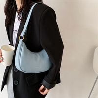 Women's Small All Seasons Pu Leather Solid Color Streetwear Square Zipper Underarm Bag main image 3