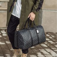 Men's Fashion Plaid Pvc Travel Bags main image 1