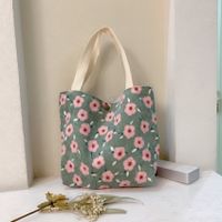 Women's Fashion Flower Oxford Cloth Shopping Bags sku image 1