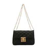 Women's Small Pu Leather Solid Color Fashion Square Lock Clasp Crossbody Bag main image 3
