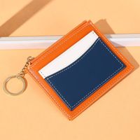 Women's Solid Color Pu Leather Zipper Card Holders main image 3