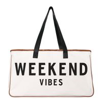 Women's Vintage Style Letter Canvas Shopping Bags main image 5