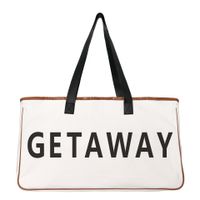 Women's Vintage Style Letter Canvas Shopping Bags sku image 4