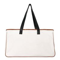 Women's Fashion Letter Canvas Shopping Bags sku image 6
