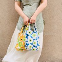 Women's Fashion Flower Canvas Shopping Bags main image 4