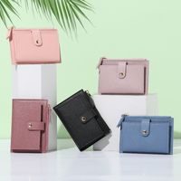 Women's Solid Color Pvc Buckle Card Holders main image 1