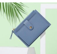 Women's Solid Color Pvc Buckle Card Holders sku image 2