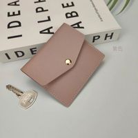 Unisex Solid Color Pu Leather Flip Cover Coin Purses sku image 5