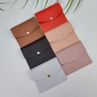 Unisex Solid Color Pu Leather Flip Cover Coin Purses main image 1