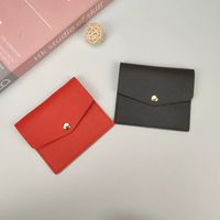 Unisex Solid Color Pu Leather Flip Cover Coin Purses main image 6