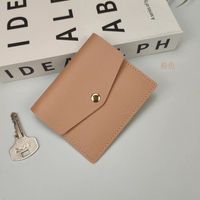 Unisex Solid Color Pu Leather Flip Cover Coin Purses sku image 6