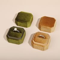 Fashion Solid Color Composite Material Jewelry Boxes 1 Piece main image 1