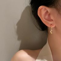 Fashion Star Moon Heart Shape Alloy Inlay Pearl Zircon Women's Earrings 1 Set main image 4