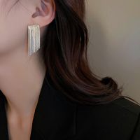 Fashion Solid Color Copper Tassel Earrings 1 Pair main image 6