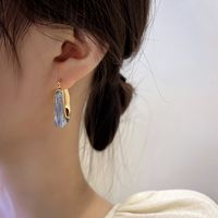 Sweet U Shape Alloy Resin Women's Earrings 1 Pair main image 6