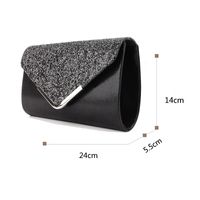 Pu Leather Solid Color Square Evening Bags sku image 1