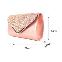 Pu Leather Solid Color Square Evening Bags sku image 2
