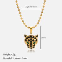 Fashion Animal Stainless Steel Titanium Steel Gold Plated Rhinestones Earrings Necklace 1 Piece 1 Pair sku image 1