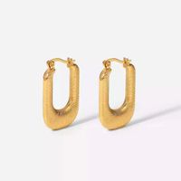 Fashion U Shape Stainless Steel Plating Earrings 1 Pair sku image 3