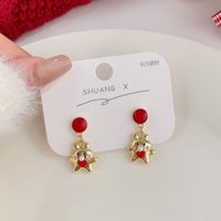 Chinoiserie Animal Alloy Plating Artificial Pearls Women's Drop Earrings 1 Pair sku image 6