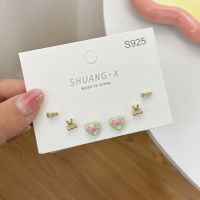 Fashion Heart Shape Flower Butterfly Alloy Plating Women's Earrings 1 Set sku image 24