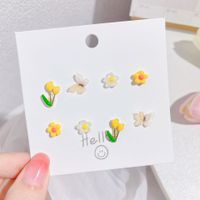 Fashion Heart Shape Flower Butterfly Alloy Plating Women's Earrings 1 Set sku image 20