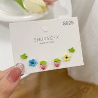 Fashion Heart Shape Flower Butterfly Alloy Plating Women's Earrings 1 Set sku image 21