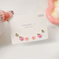 Fashion Heart Shape Flower Butterfly Alloy Plating Women's Earrings 1 Set sku image 9