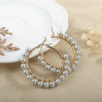 Fashion Geometric Stainless Steel Plating Pearl Earrings 1 Pair sku image 6