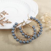 Fashion Geometric Stainless Steel Plating Pearl Earrings 1 Pair sku image 7