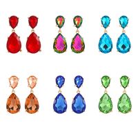 Retro Geometric Water Droplets Artificial Gemstones Alloy Women's Drop Earrings 1 Pair main image 1