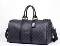 Men's Fashion Plaid Pvc Travel Bags sku image 1