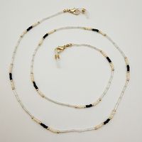Original Design Round Glass Beads Metal Women's Glasses Chain sku image 16