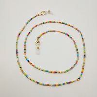 Original Design Round Glass Beads Metal Women's Glasses Chain sku image 13