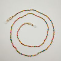 Original Design Round Glass Beads Metal Women's Glasses Chain sku image 2