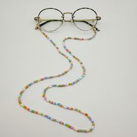 Original Design Round Glass Beads Metal Women's Glasses Chain main image 2