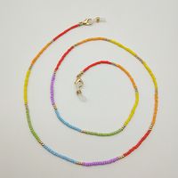 Original Design Round Glass Beads Metal Women's Glasses Chain sku image 9