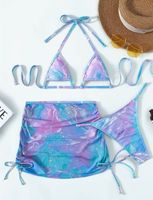 Women's Sexy Printing Backless 3 Piece Set Bikinis main image 3
