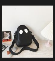 Women's Pu Leather Ghost Cute Oval Zipper Crossbody Bag main image 4
