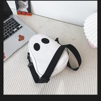 Women's Pu Leather Ghost Cute Oval Zipper Crossbody Bag main image 3
