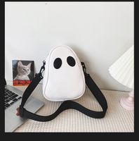 Women's Pu Leather Ghost Cute Oval Zipper Crossbody Bag sku image 1