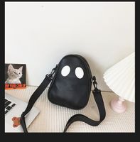 Women's Pu Leather Ghost Cute Oval Zipper Crossbody Bag sku image 2