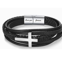 Fashion Cross Stainless Steel Bracelets 1 Piece sku image 4