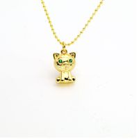 Fashion Bear Copper Inlay Artificial Diamond Pendant Necklace 1 Piece sku image 5